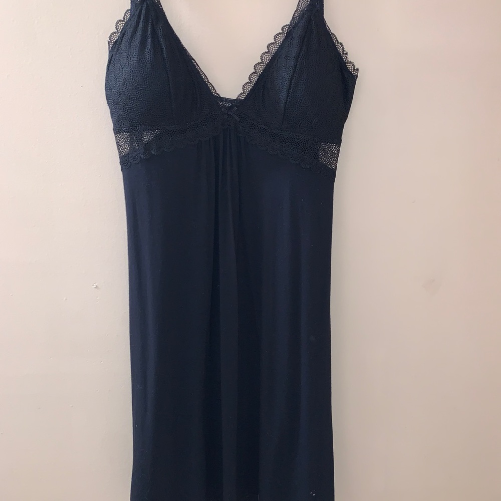 target black lingerie slip